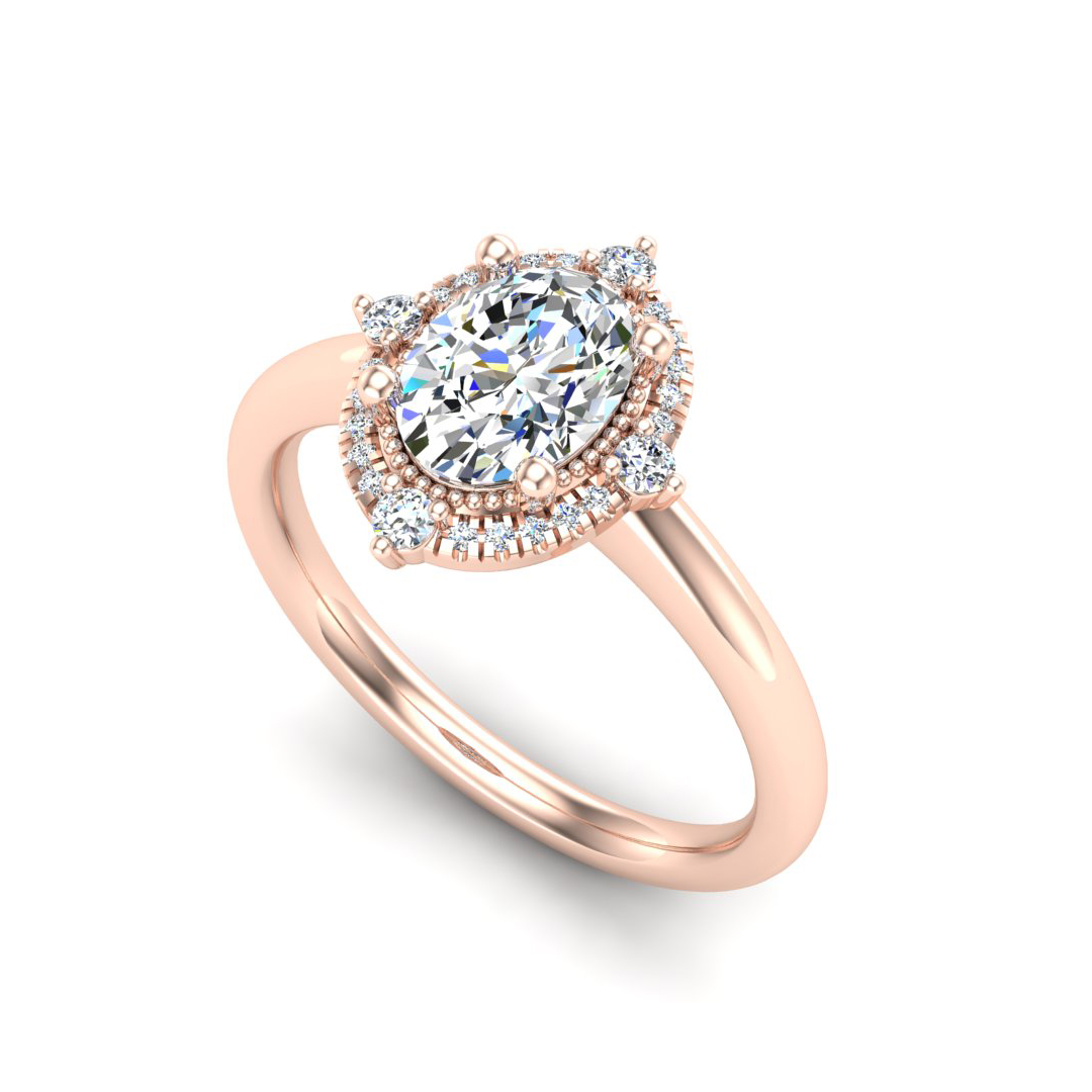 Reign Halo Engagement Ring